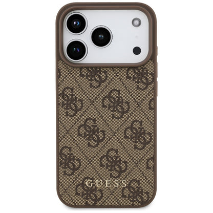 Housse pour Apple iPhone 17 Pro, Guess, 4G Classic, Marron