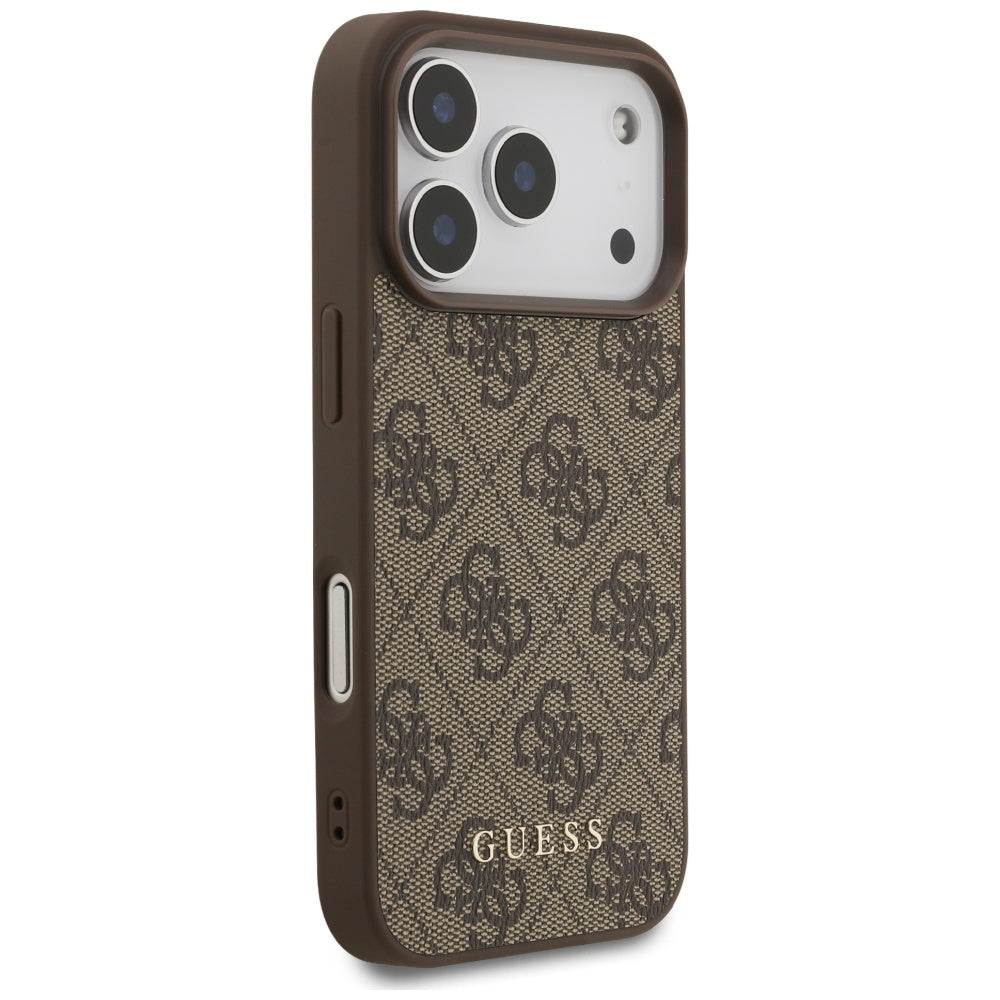 Housse pour Apple iPhone 17 Pro, Guess, 4G Classic, Marron