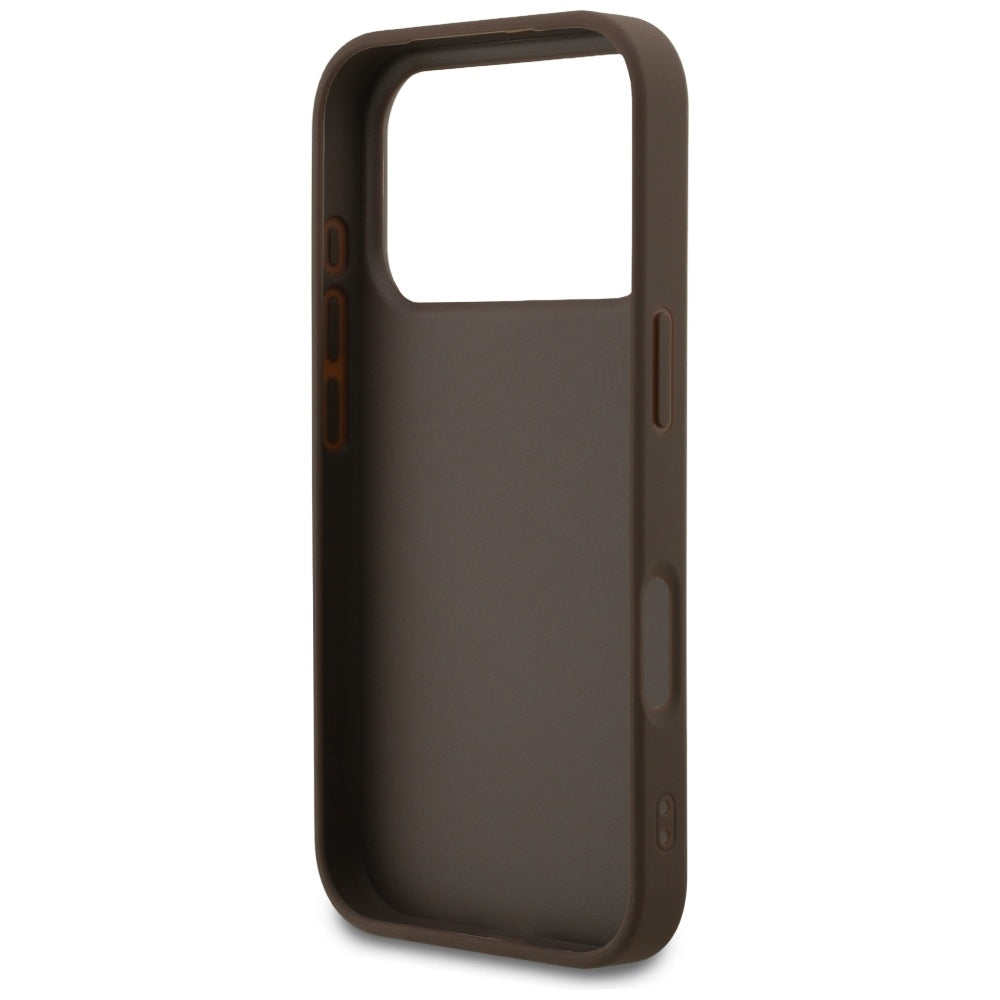 Housse pour Apple iPhone 17 Pro, Guess, 4G Classic, Marron