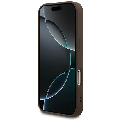 Housse pour Apple iPhone 17 Pro, Guess, 4G Classic, Marron
