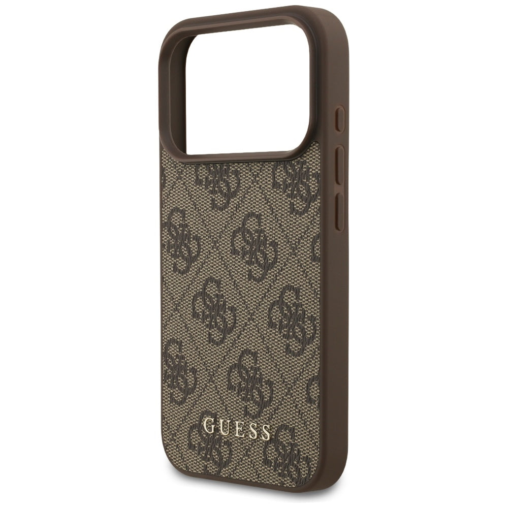 Housse pour Apple iPhone 17 Pro, Guess, 4G Classic, Marron