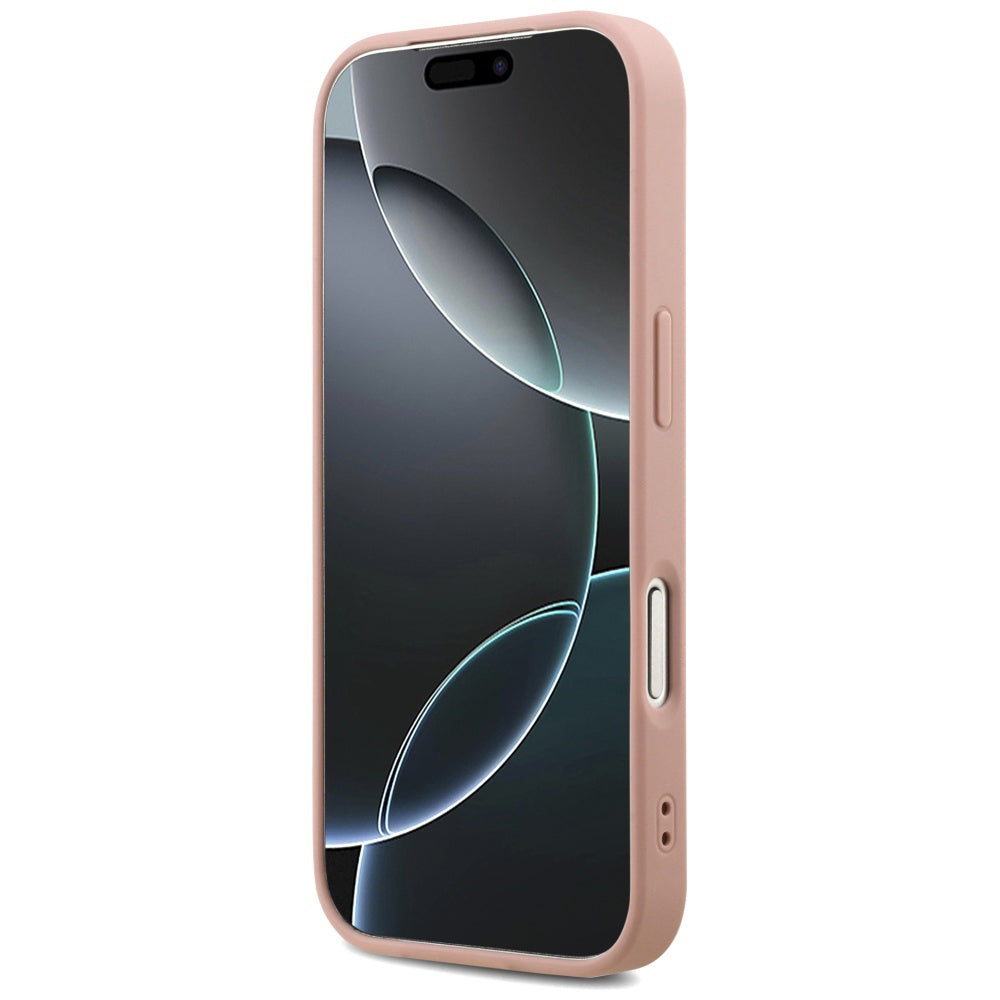 Hülle für Apple iPhone 17 Pro, Guess, Fixed Glitter Big 4G, Rosa
