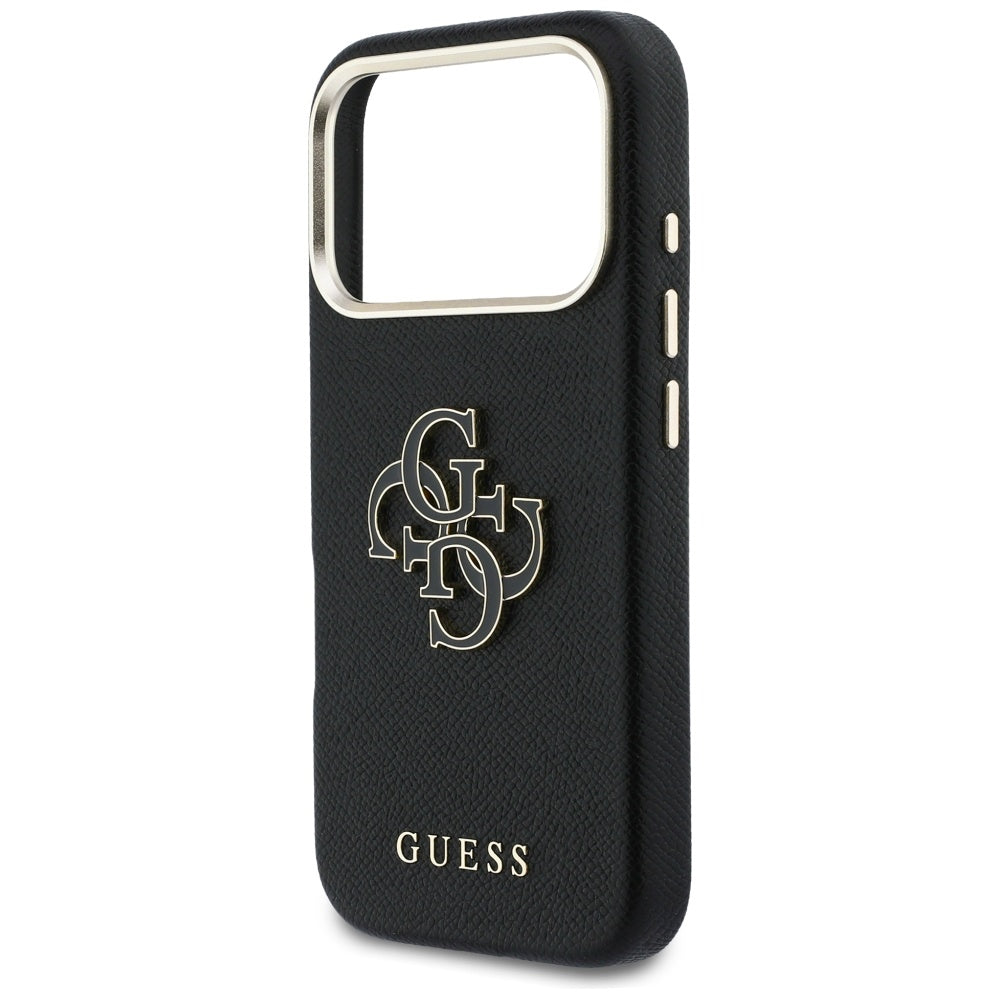 Housse pour Apple iPhone 17 Pro, Guess, Resin Logo, Noire