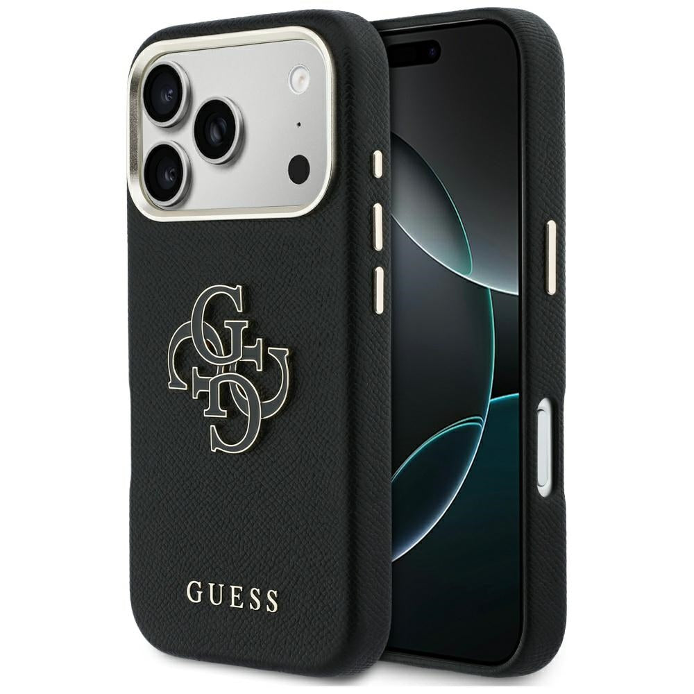 Housse pour Apple iPhone 17 Pro, Guess, Resin Logo, Noire