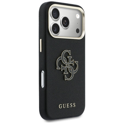 Housse pour Apple iPhone 17 Pro, Guess, Resin Logo, Noire
