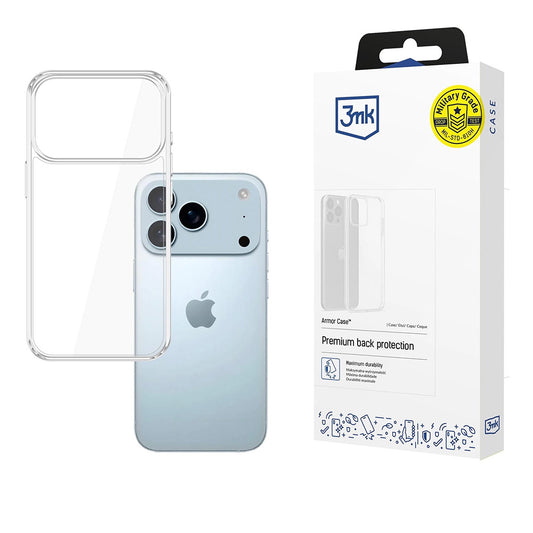 Étui pour Apple iPhone 17 Pro Max, 3MK, Armor, Transparent