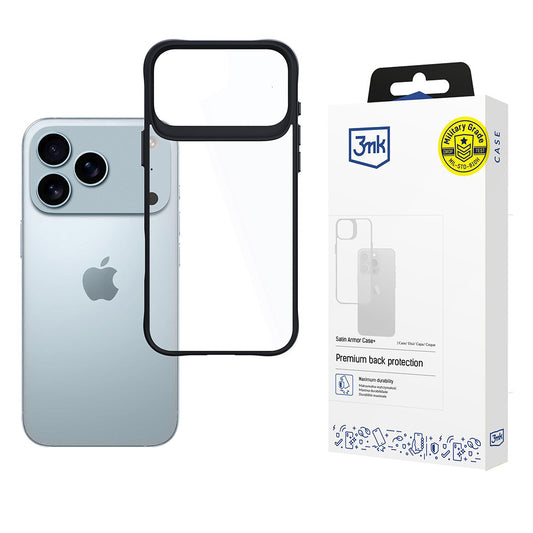 Étui pour Apple iPhone 17 Pro Max, 3MK, Satin Armor Case+, Noir