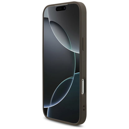 Étui pour Apple iPhone 17 Pro Max, Guess, 4G Classic Logo avec sangle en perle, Marron