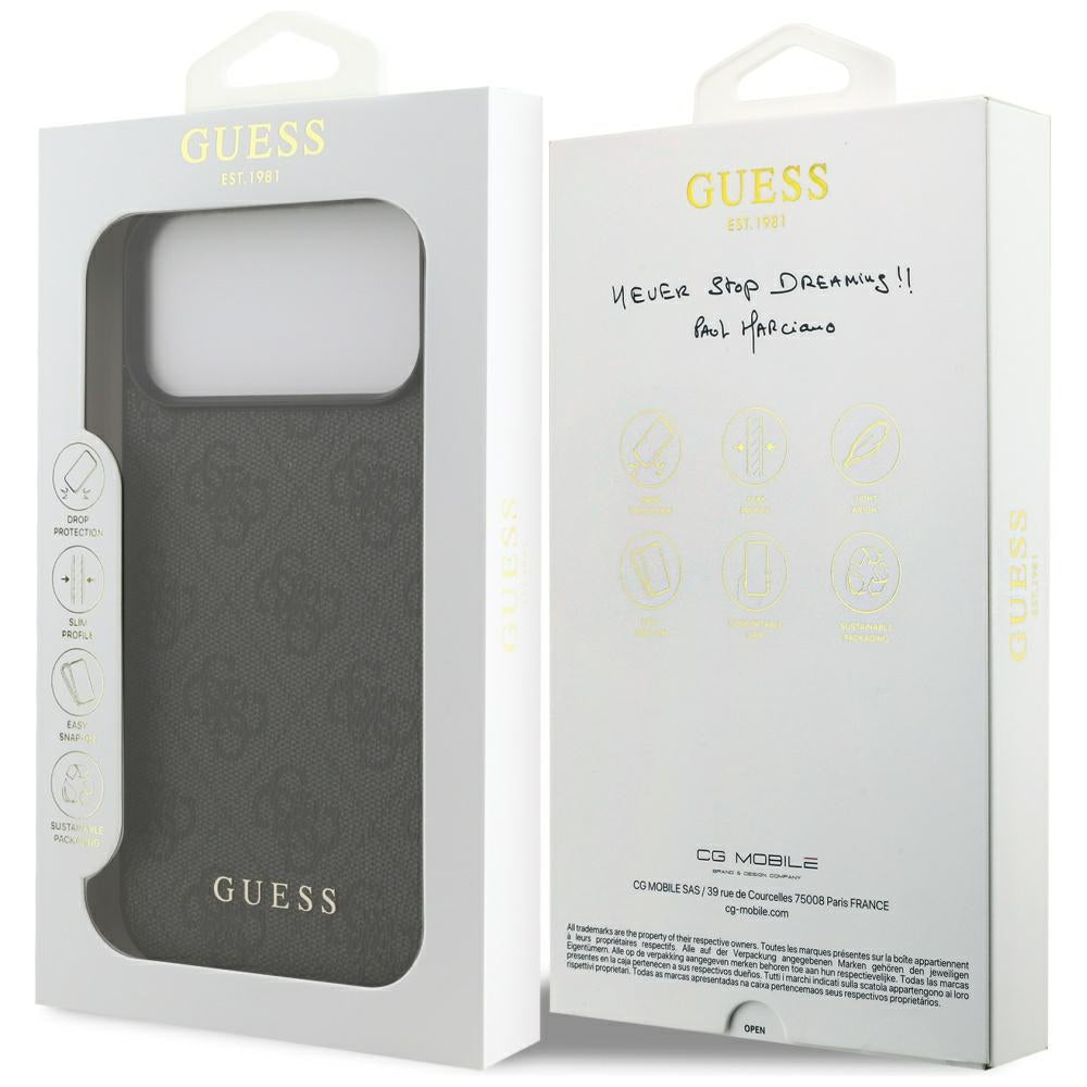 Étui pour Apple iPhone 17 Pro Max, Guess, 4G Classic, Noir