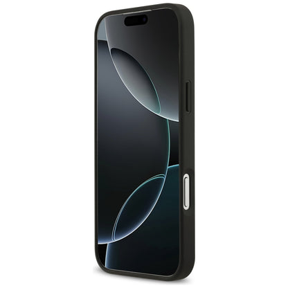 Housse pour Apple iPhone 17 Pro Max, Guess, 4G Double Card Triangle, Noire