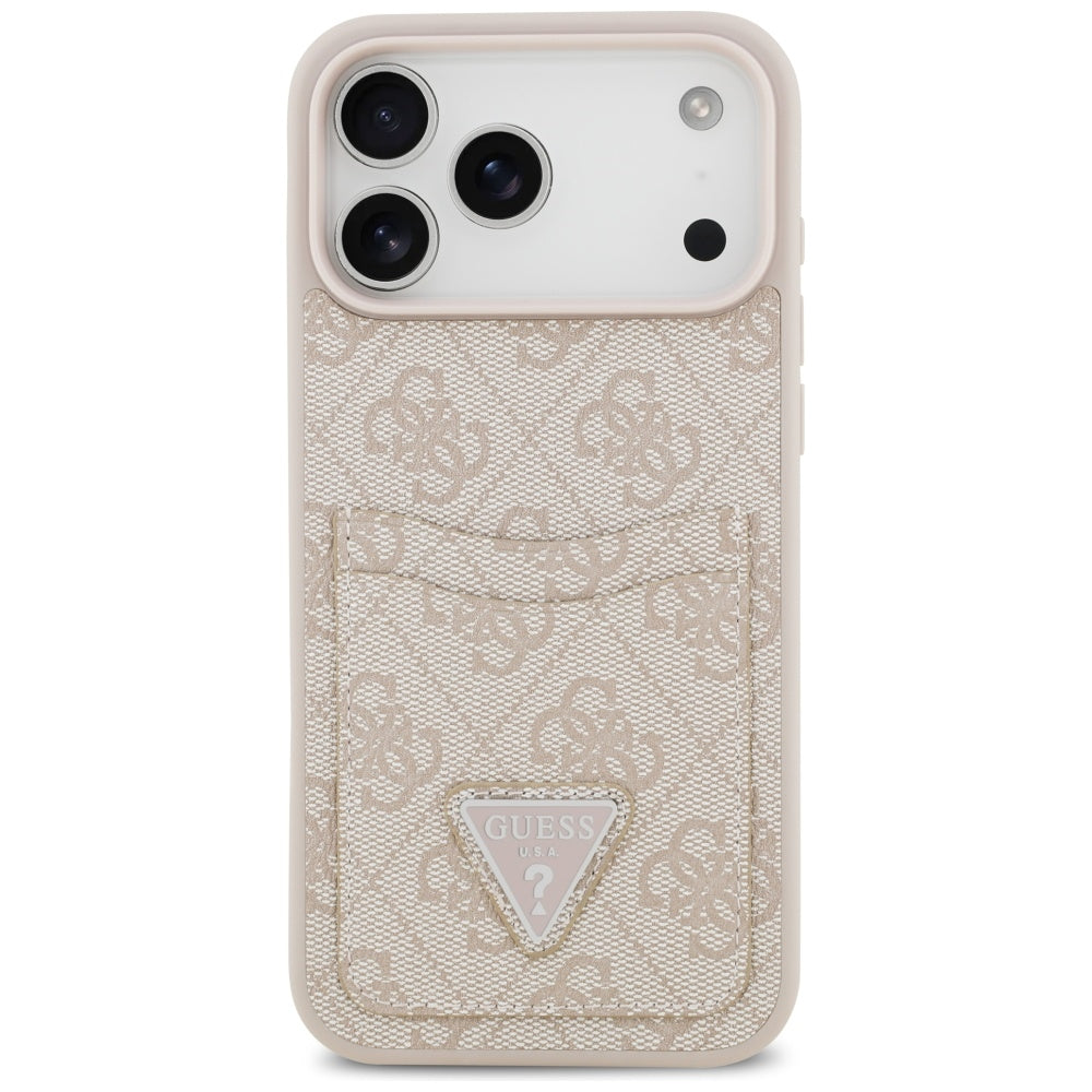 Hülle für Apple iPhone 17 Pro Max, Guess, 4G Double Card Triangle, Rosa