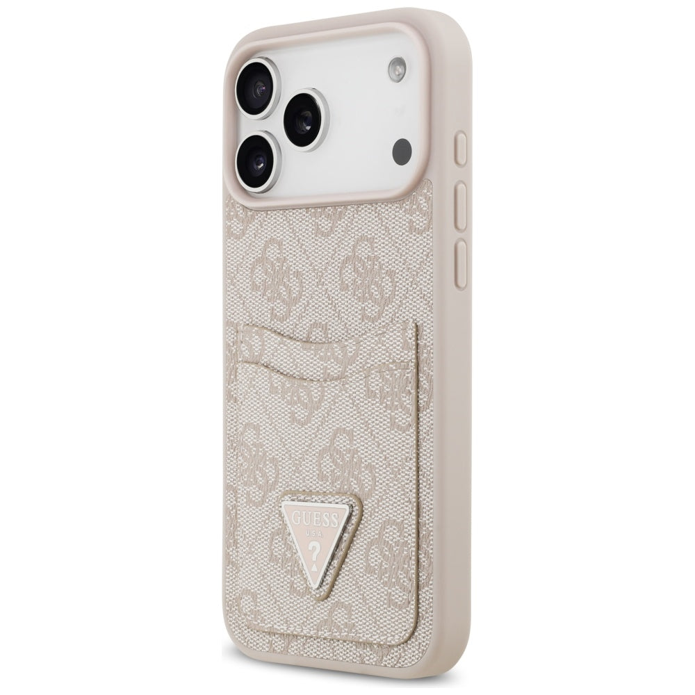 Hülle für Apple iPhone 17 Pro Max, Guess, 4G Double Card Triangle, Rosa