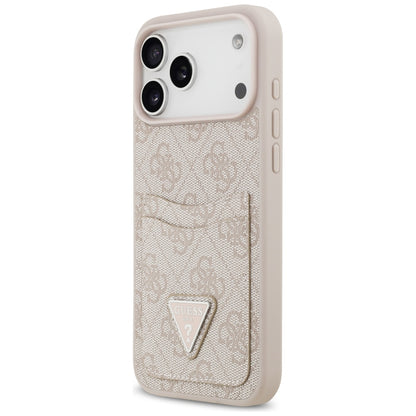 Hülle für Apple iPhone 17 Pro Max, Guess, 4G Double Card Triangle, Rosa