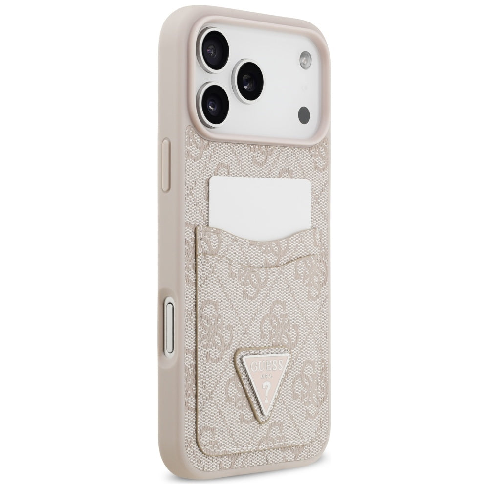 Hülle für Apple iPhone 17 Pro Max, Guess, 4G Double Card Triangle, Rosa