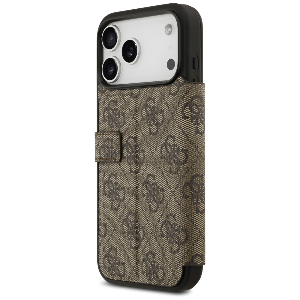 Hülle für Apple iPhone 17 Pro Max, Guess, 4G Metal Logo, Braun