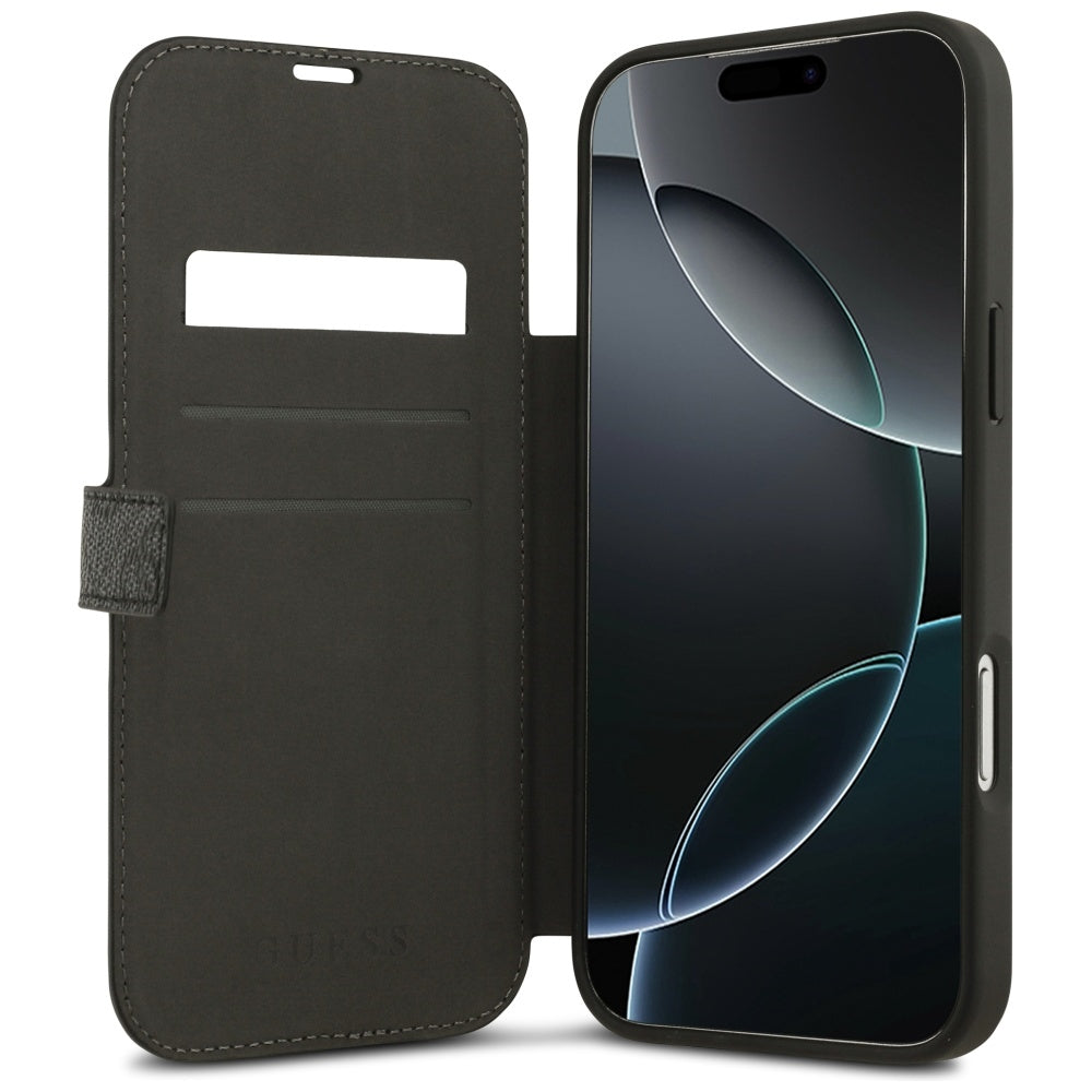 Étui pour Apple iPhone 17 Pro Max, Guess, Logo Métal 4G, Noir