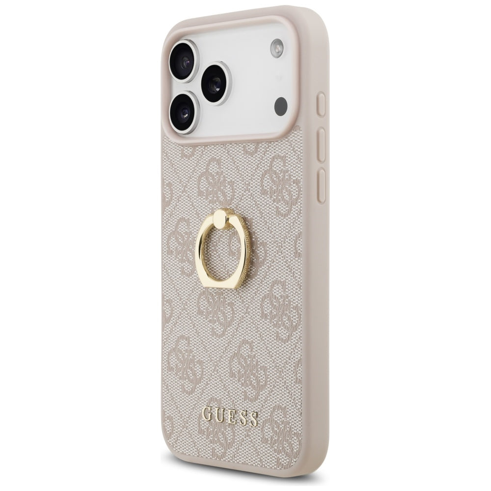 Étui pour Apple iPhone 17 Pro Max, Guess, 4G Ring Stand, Marron