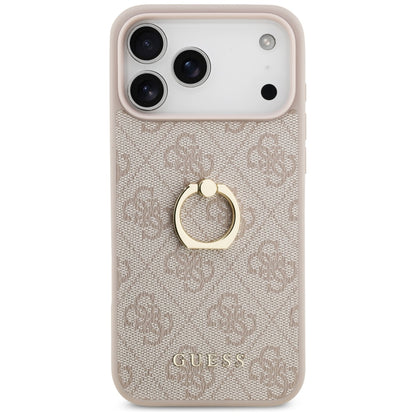Étui pour Apple iPhone 17 Pro Max, Guess, 4G Ring Stand, Rose