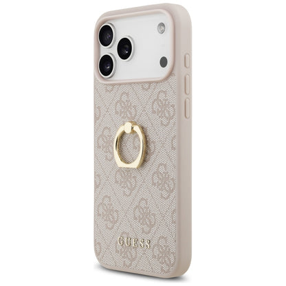 Étui pour Apple iPhone 17 Pro Max, Guess, 4G Ring Stand, Rose