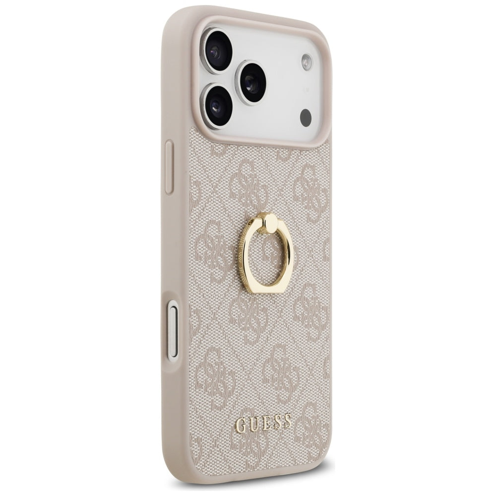 Étui pour Apple iPhone 17 Pro Max, Guess, 4G Ring Stand, Rose