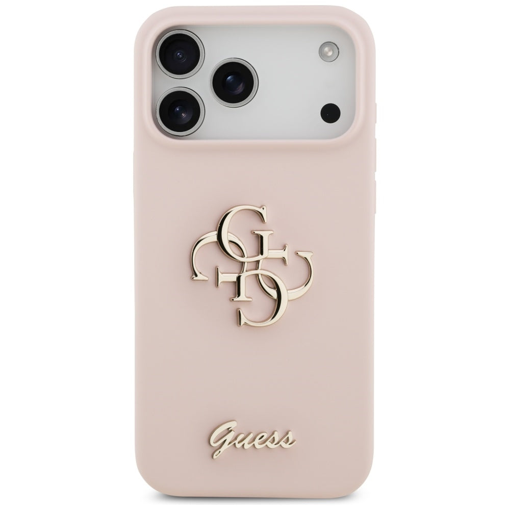 Étui pour Apple iPhone 17 Pro Max, Guess, Big 4G Script, Rose Clair