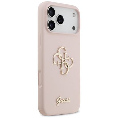 Étui pour Apple iPhone 17 Pro Max, Guess, Big 4G Script, Rose Clair