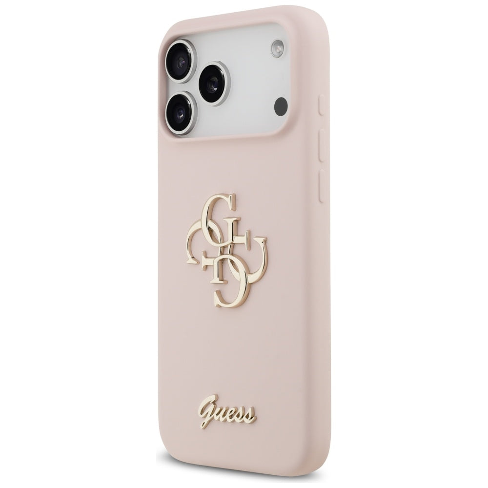 Étui pour Apple iPhone 17 Pro Max, Guess, Big 4G Script, Rose Clair