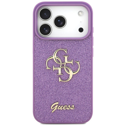 Hülle für Apple iPhone 17 Pro Max, Guess, Fixed Glitter Big 4G, Lila