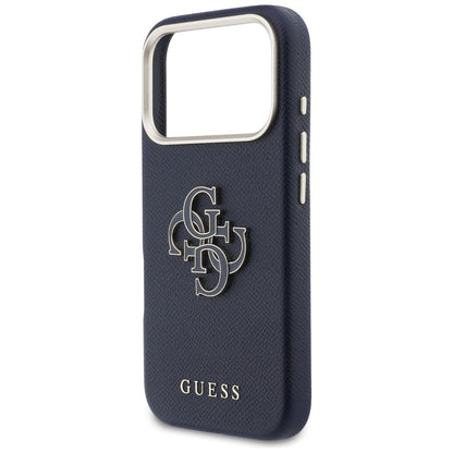 Case for Apple iPhone 17 Pro Max, Guess, Resin Logo, Blue
