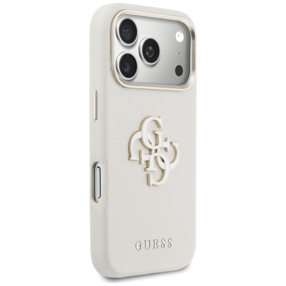 Hülle für Apple iPhone 17 Pro Max, Guess, Resin Logo, Beige