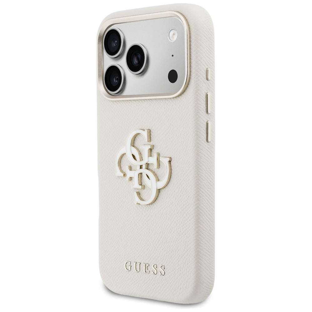 Hülle für Apple iPhone 17 Pro Max, Guess, Resin Logo, Beige