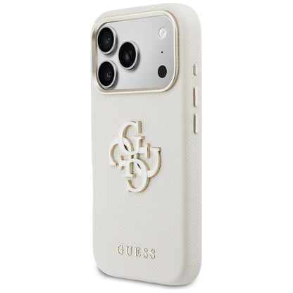 Hülle für Apple iPhone 17 Pro Max, Guess, Resin Logo, Beige
