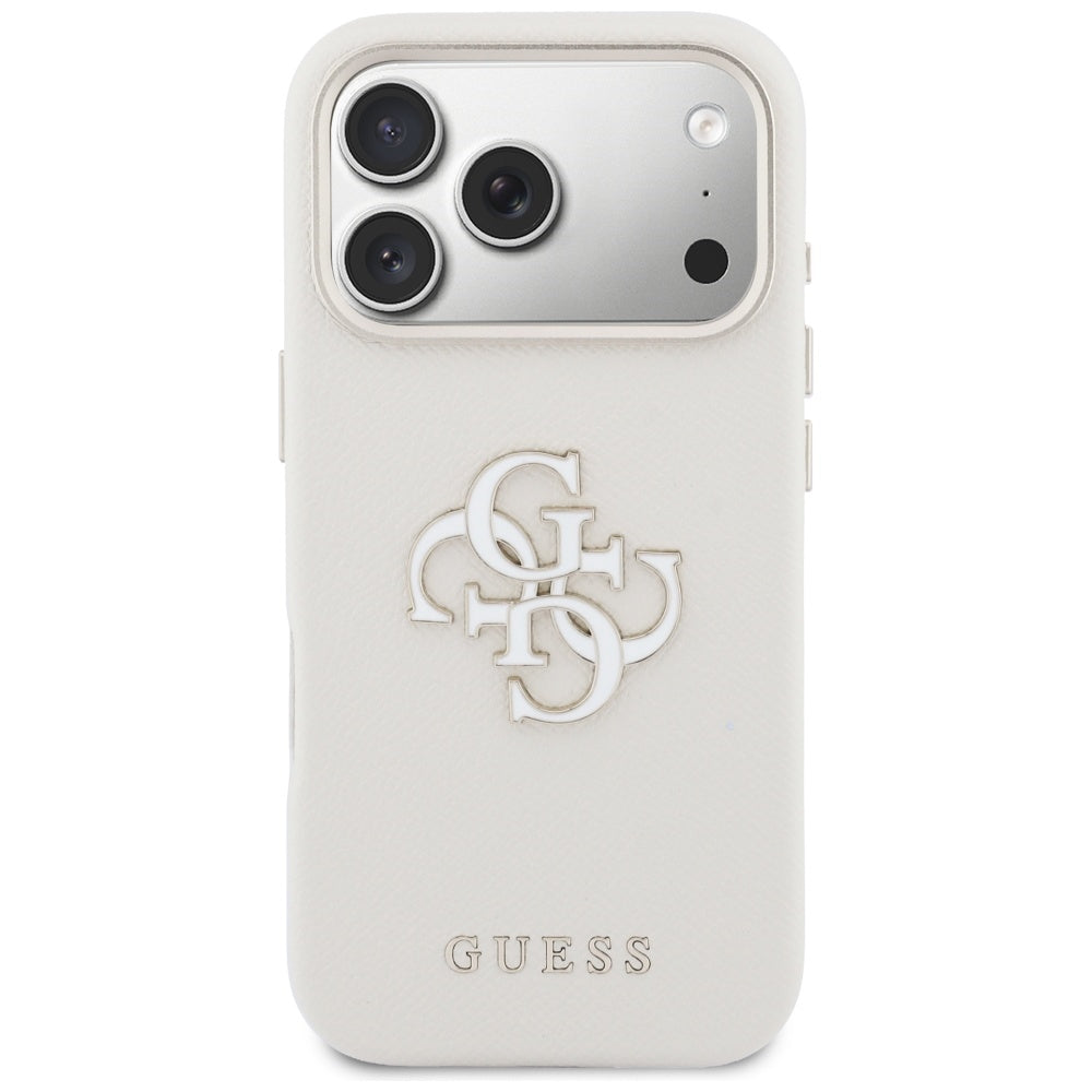 Hülle für Apple iPhone 17 Pro Max, Guess, Resin Logo, Beige