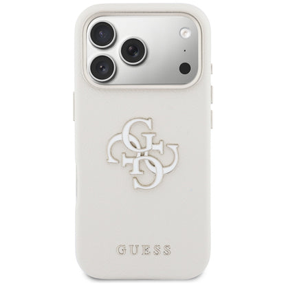 Hülle für Apple iPhone 17 Pro Max, Guess, Resin Logo, Beige