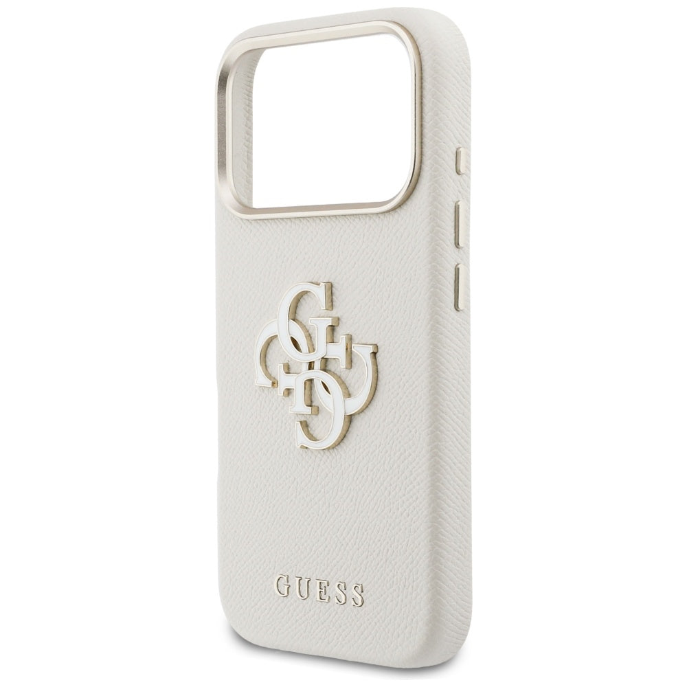 Hülle für Apple iPhone 17 Pro Max, Guess, Resin Logo, Beige
