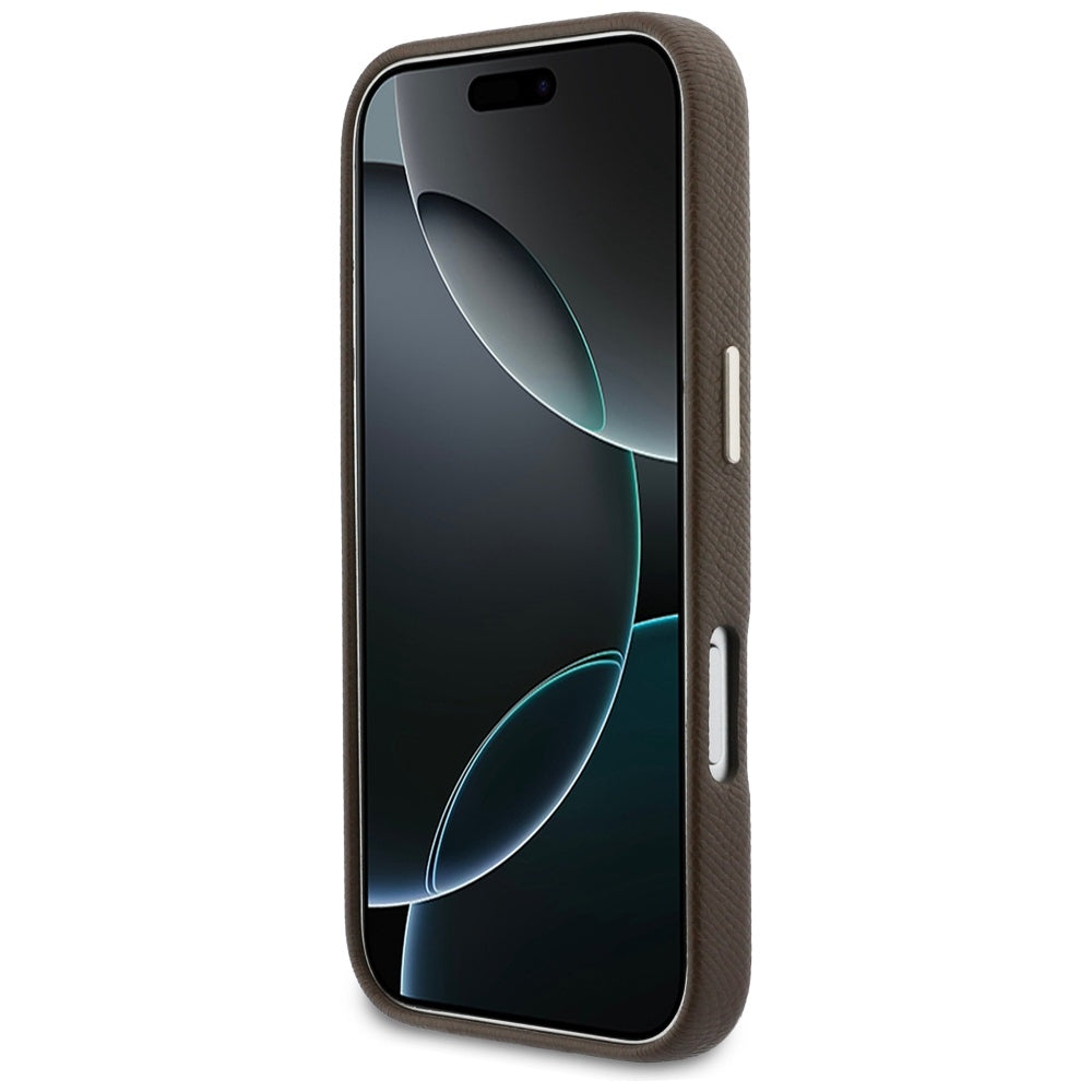 Étui pour Apple iPhone 17 Pro Max, Guess, Logo en Résine, Marron