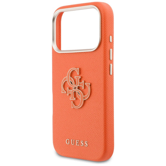 Hülle für Apple iPhone 17 Pro Max, GUESS, Resin Logo, Orange