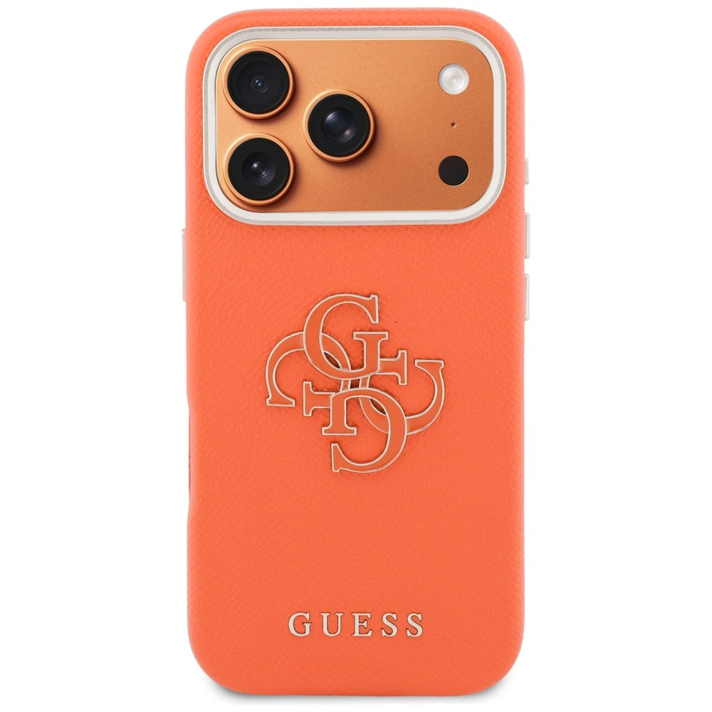 Housse pour Apple iPhone 17 Pro Max, GUESS, Logo Résine, Orange