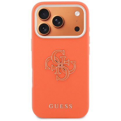 Housse pour Apple iPhone 17 Pro Max, GUESS, Logo Résine, Orange
