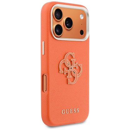Housse pour Apple iPhone 17 Pro Max, GUESS, Logo Résine, Orange