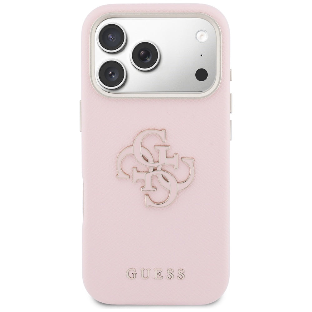 Étui pour Apple iPhone 17 Pro Max, Guess, Logo Résine, Rose