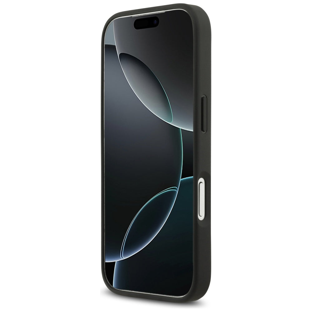 Housse pour Apple iPhone 17 Pro Max, Guess, Logo Triangle en Strass, Noire