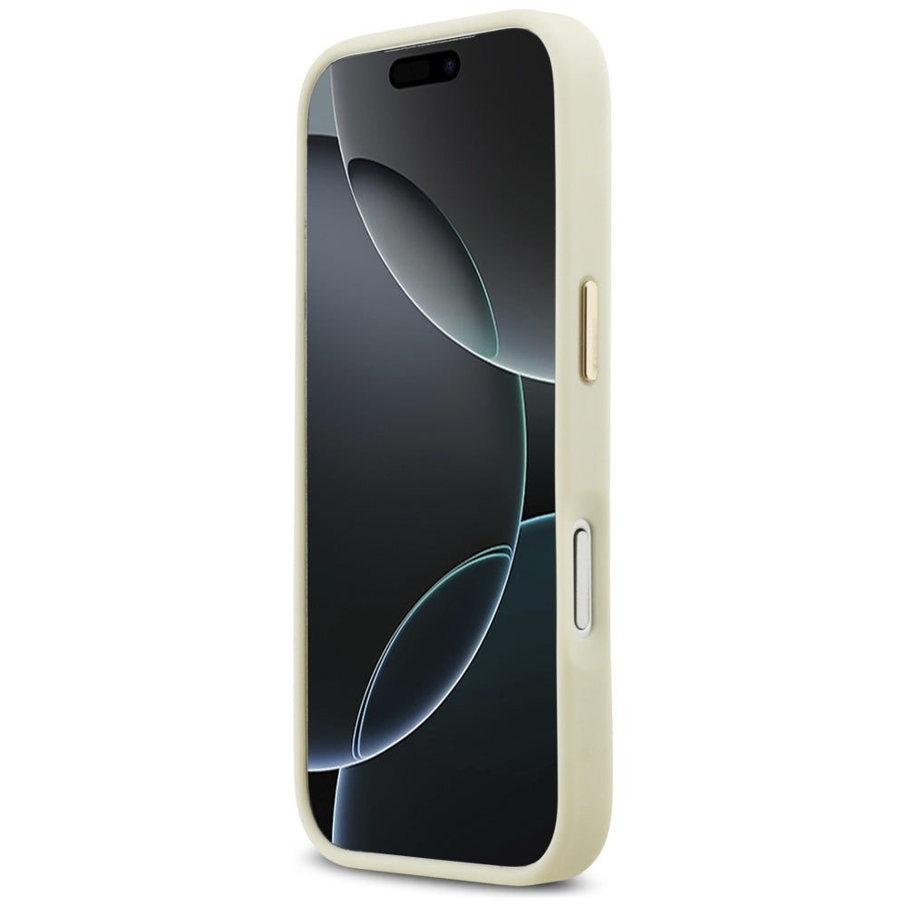 Étui pour Apple iPhone 17 Pro Max, Karl Lagerfeld, Script Logo, Beige