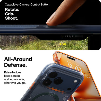 Case for Apple iPhone 17 Pro Max, Torras, Ostand Spin Air, Blue