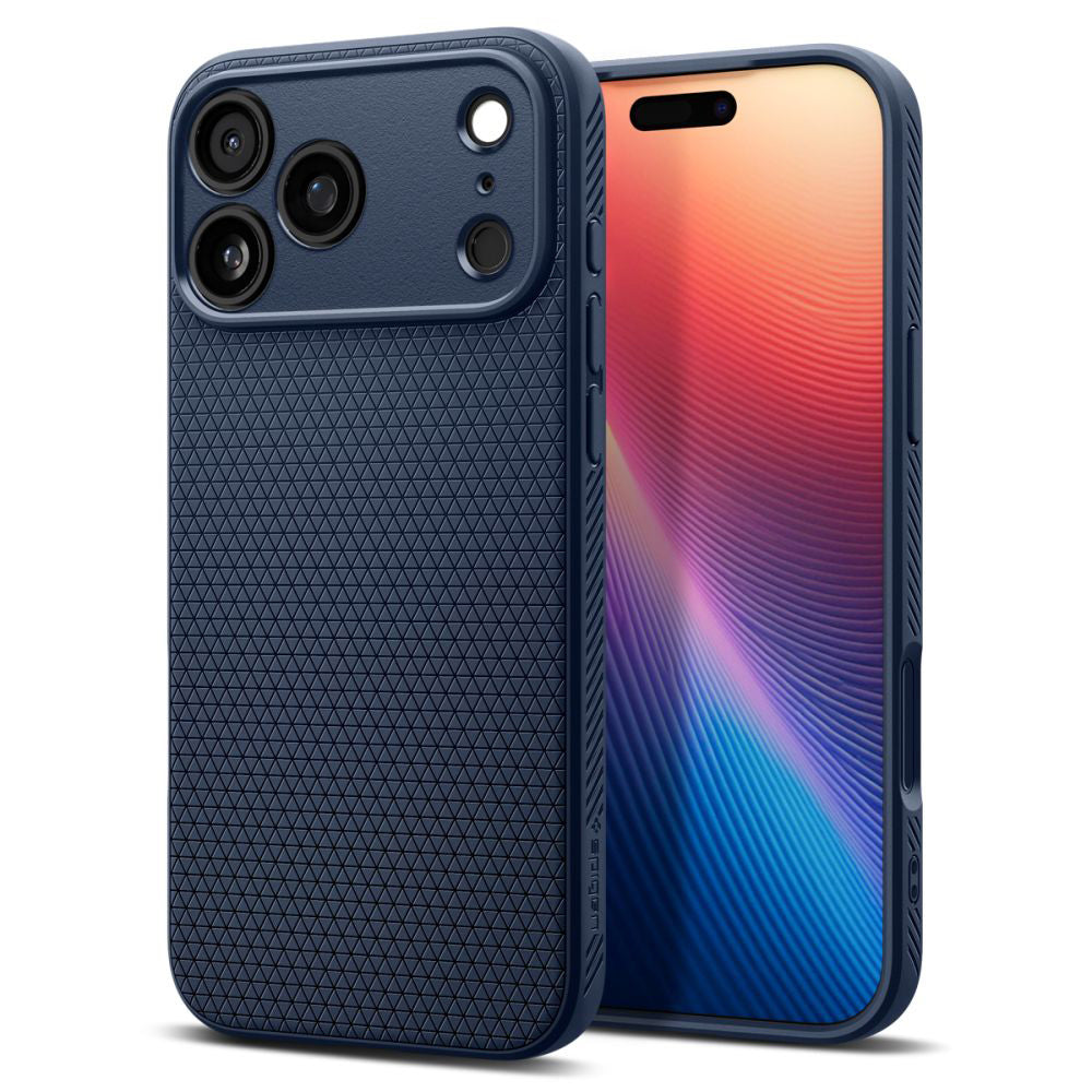 Étui pour Apple iPhone 17 Pro, Spigen, Liquid Air, Bleu Marine