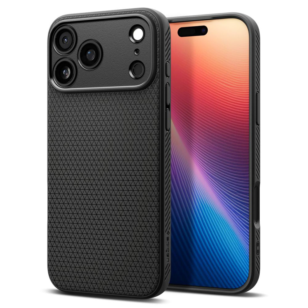 Hülle für Apple iPhone 17 Pro, Spigen, Liquid Air, Mattschwarz