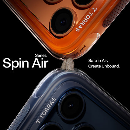 Hülle für Apple iPhone 17 Pro, Torras, Ostand Spin Air, Blau
