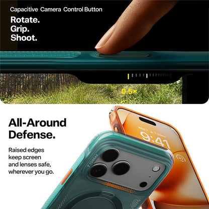 Case for Apple iPhone 17 Pro, Torras, Ostand Spin Air, Green