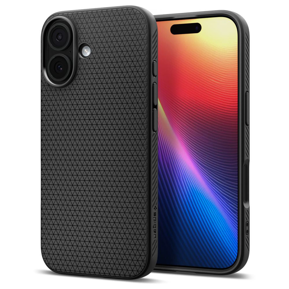 Hülle für Apple iPhone 17, Spigen, Liquid Air, Mattschwarz
