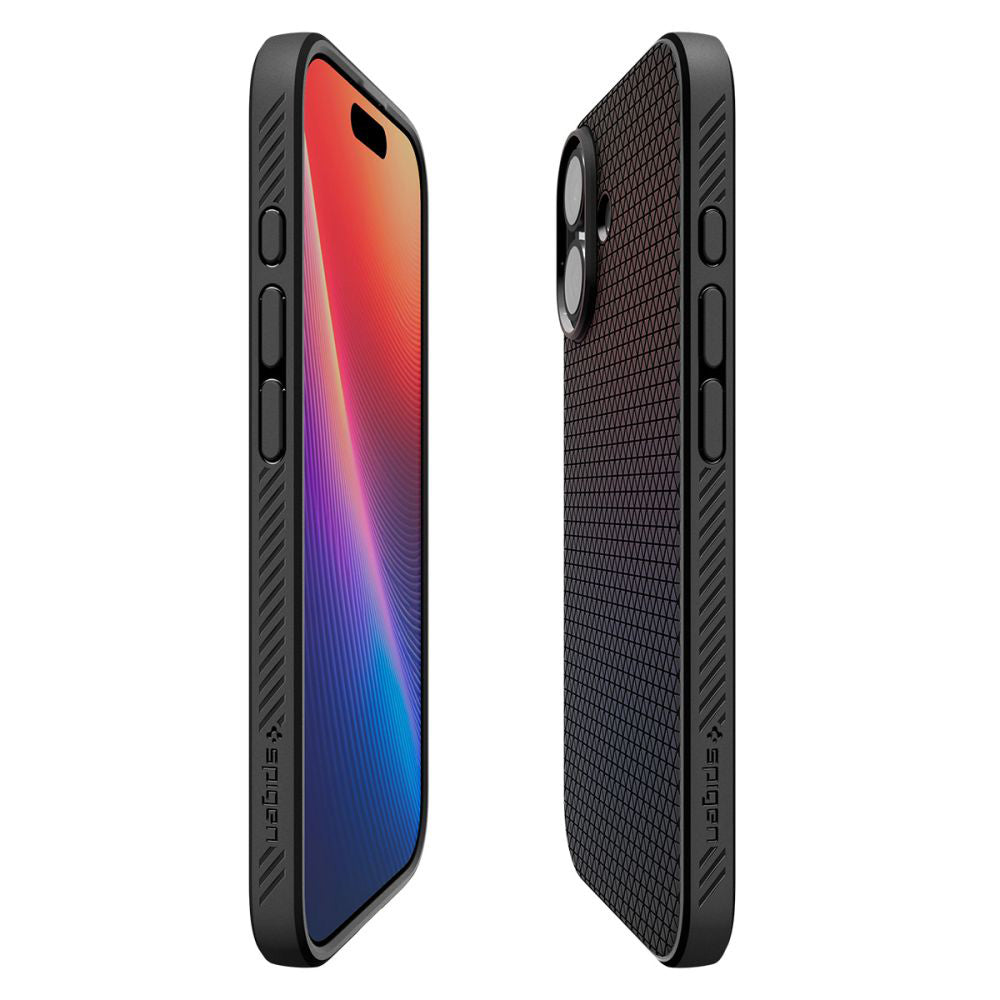 Hülle für Apple iPhone 17, Spigen, Liquid Air, Mattschwarz